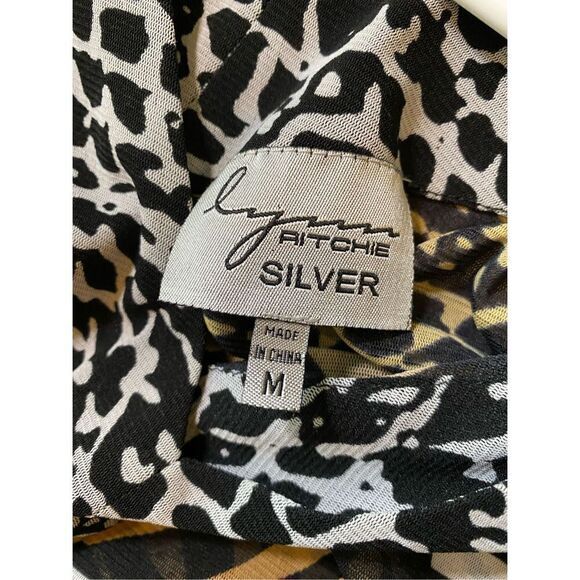 Lynn Ritchie‎ Silver Jungle Print Tank Top - Picture 3 of 5